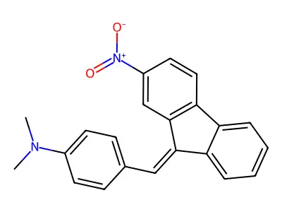 N,N-dimethyl-4-[(2-nitrofluoren-9-ylidene)methyl]aniline structure