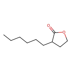 alpha-Hexyl-gamma-butyrolactone structure