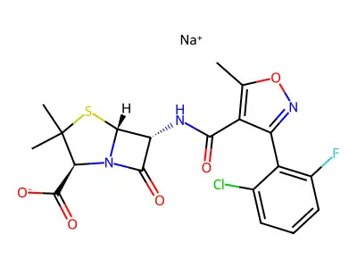 Flucloxacillin structure