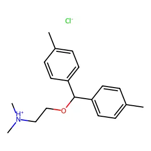 Ethylamine, N,N-dimethyl-2-(di-(p-tolyl)methoxy)-, hydrochloride structure