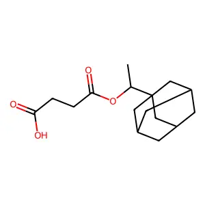 Succinic acid, mono(1-(1-adamantyl)ethyl) ester structure
