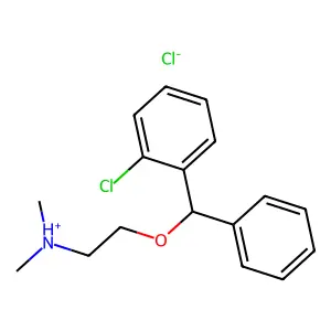 Ethylamine, 2-(o-chlorodiphenylmethoxy)-N,N-dimethyl-, hydrochloride structure
