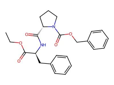 Ethyl 3-phenyl-N-(1-((phenylmethoxy)carbonyl)-L-prolyl)-L-alaninate structure