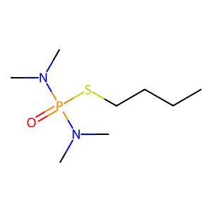 Phosphorodiamidothioic acid, tetramethyl-, S-butyl ester structure