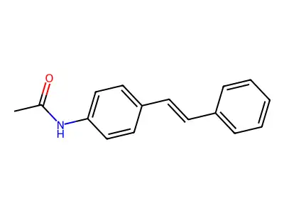 N-[4-(2-phenylethenyl)phenyl]acetamide structure