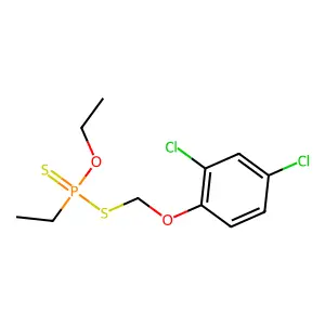 Phosphonodithioic acid, ethyl-, S-((2,4-dichlorophenoxy)methyl) O-ethyl ester structure