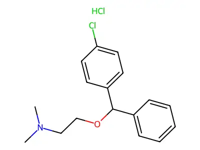 2-(p-Chlorodiphenylmethoxy)-N,N-dimethylethylamine hydrochloride structure