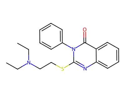 4(3H)-Quinazolinone, 2-((2-(diethylamino)ethyl)thio)-3-phenyl- structure