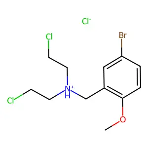 N,N-Bis(2-chloroethyl)-3-bromo-6-methoxybenzylamine hydrochloride structure
