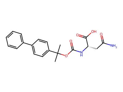 4-Amino-4-oxo-2-[2-(4-phenylphenyl)propan-2-yloxycarbonylamino]butanoic acid structure