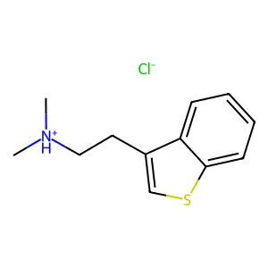 Benzo(b)thiophene-3-ethylamine, N,N-dimethyl-, hydrochloride structure