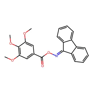 Fluoren-9-one, O-(3,4,5-trimethoxybenzoyl)oxime structure