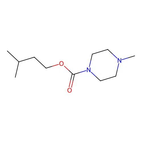 1-Piperazinecarboxylic acid, 4-methyl-, 3-methylbutyl ester structure