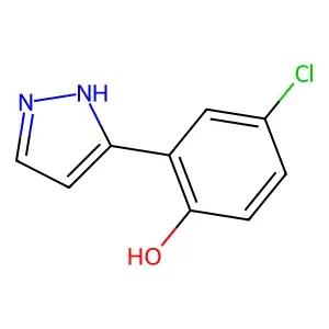 4-Chloro-2-(1H-pyrazol-3-yl)phenol structure