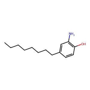 Phenol, 2-amino-4-octyl- structure