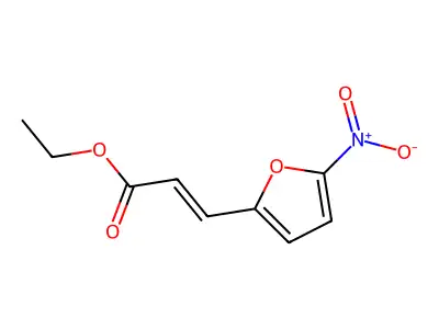 2-Propenoic acid, 3-(5-nitro-2-furanyl)-, ethyl ester structure