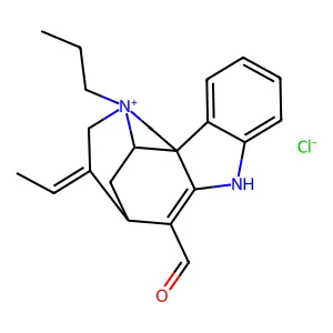 4-Propyl-1,2-didehydrocura-16,19-dien-4-ium-17-olate--hydrogen chloride (1/1) structure