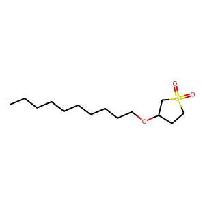 Thiophene, 3-(decyloxy)tetrahydro-, 1,1-dioxide structure