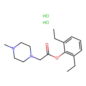 2,6-Diethylphenyl (4-methylpiperazin-1-yl)acetate--hydrogen chloride (1/2) structure