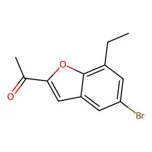 1-(5-Bromo-7-ethyl-2-benzofuryl)ethan-1-one structure