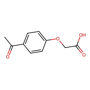 (p-Acetylphenoxy)acetic acid structure