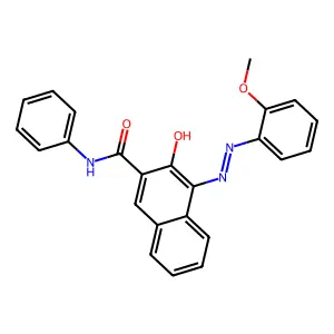 2-Naphthalenecarboxamide, 3-hydroxy-4-[2-(2-methoxyphenyl)diazenyl]-N-phenyl- structure