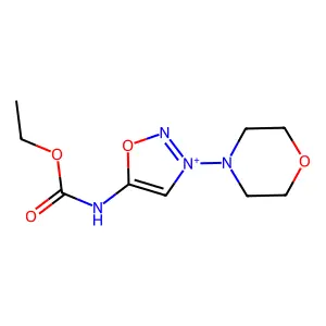 1,2,3-Oxadiazolium, 5-((ethoxycarbonyl)amino)-3-(4-morpholinyl)- structure