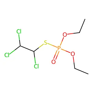 O,O-Diethyl S-(1,2,2-trichloroethyl) phosphorothioate structure