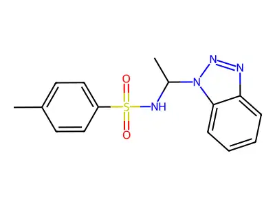 N-[1-(1H-1,2,3-Benzotriazol-1-yl)ethyl]-4-methylbenzene-1-sulfonamide structure