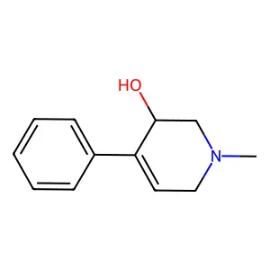 1-Methyl-4-phenyl-1,2,3,6-tetrahydro-3-pyridinol structure