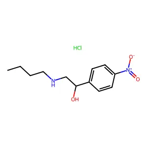 Ethanol, 2-(butylamino)-1-(p-nitrophenyl)-, hydrochloride structure