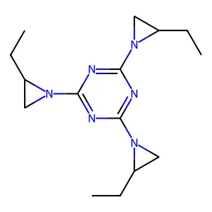 1,3,5-Triazine, 2,4,6-tris(2-ethyl-1-aziridinyl)- structure