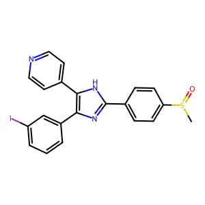4-(4-(3-Iodophenyl)-2-(4-(methylsulfinyl)phenyl)-1H-imidazol-5-yl)pyridine structure