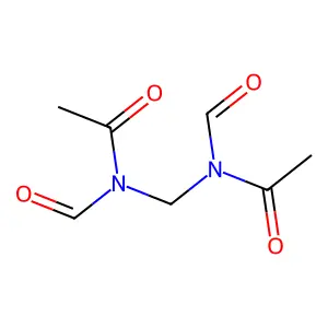 N,N'-methylenebis(N-formylacetamide) structure