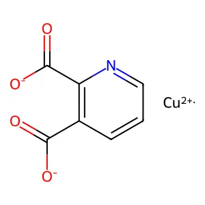 2,3-Pyridinedicarboxylic acid, copper(2+) salt (1:1) structure