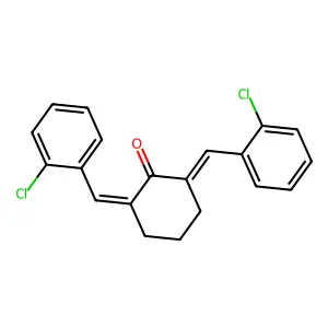 2,6-Bis(o-chlorobenzylidene)cyclohexan-1-one structure