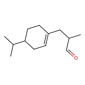 2-Methyl-3-[4-(propan-2-yl)cyclohex-1-en-1-yl]propanal structure