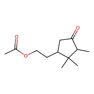 2-(2,2,3-Trimethyl-4-oxocyclopentyl)ethyl acetate structure