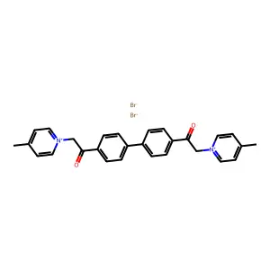 4-Picolinium, 1,1'-(4,4'-biphenylylenebis(2-oxoethylene))di-, dibromide structure