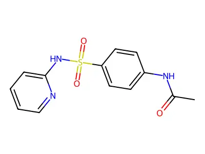 Acetylsulfapyridine structure