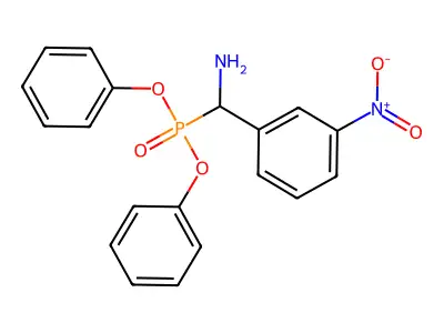 Phosphonic acid, [amino(3-nitrophenyl)methyl]-, diphenyl ester structure