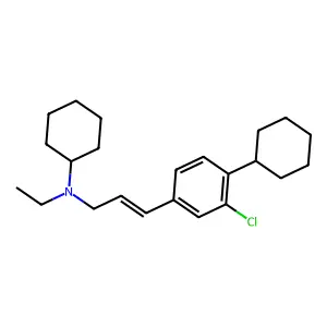 N-[3-(3-Chloro-4-cyclohexylphenyl)prop-2-en-1-yl]-N-ethylcyclohexanamine structure