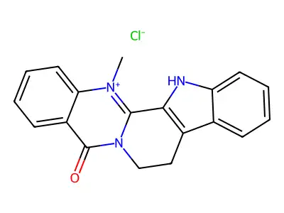 Dehydroevodiamine Chloride structure