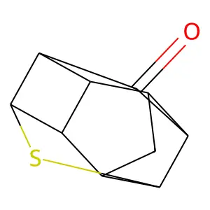1,3,5-Ethanylylidene-2-thiacyclobuta[cd]pentalen-7-one, octahydro- structure