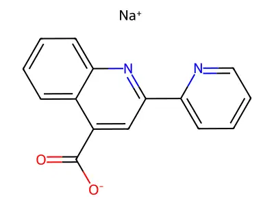 Sodium 2-(pyridin-2-yl)quinoline-4-carboxylate structure