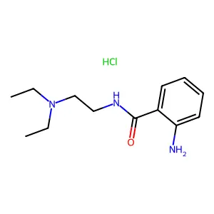 Benzamide, o-amino-N-(2-(diethylamino)ethyl)-, hydrochloride structure