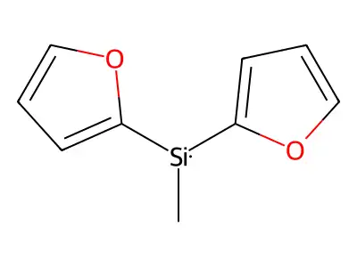 Bis(furan-2-yl)-methylsilane structure