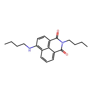 2-butyl-6-(butylamino)-1H-benzo(de)isoquinoline-1,3(2H)-dione structure