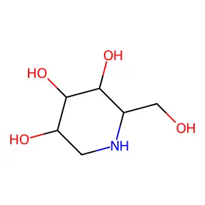 2-(Hydroxymethyl)piperidine-3,4,5-triol structure