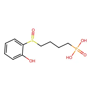 Phosphonic acid, [4-[(2-hydroxyphenyl)sulfinyl]butyl]- structure